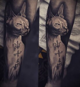 Пример рисунка татуировки Сфинкс 14.12.2020 №189 -sphinx tattoo-tattoo-photo.ru