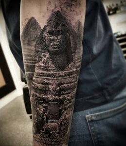 Пример рисунка татуировки Сфинкс 14.12.2020 №200 -sphinx tattoo-tattoo-photo.ru