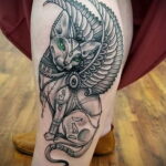 Пример рисунка татуировки Сфинкс 14.12.2020 №053 -sphinx tattoo-tattoo-photo.ru