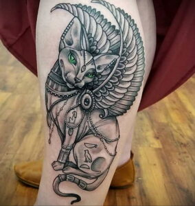 Пример рисунка татуировки Сфинкс 14.12.2020 №053 -sphinx tattoo-tattoo-photo.ru