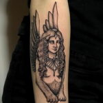 Пример рисунка татуировки Сфинкс 14.12.2020 №071 -sphinx tattoo-tattoo-photo.ru
