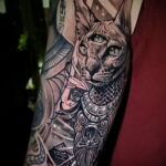 Пример рисунка татуировки Сфинкс 14.12.2020 №073 -sphinx tattoo-tattoo-photo.ru