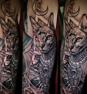 Пример рисунка татуировки Сфинкс 14.12.2020 №074 -sphinx tattoo-tattoo-photo.ru