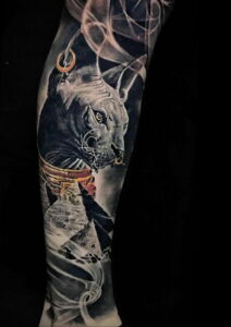 Пример рисунка татуировки Сфинкс 14.12.2020 №086 -sphinx tattoo-tattoo-photo.ru
