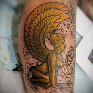 Пример рисунка татуировки Сфинкс 14.12.2020 №106 -sphinx tattoo-tattoo-photo.ru
