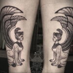Пример рисунка татуировки Сфинкс 14.12.2020 №146 -sphinx tattoo-tattoo-photo.ru