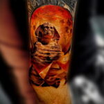 Пример рисунка татуировки Сфинкс 14.12.2020 №153 -sphinx tattoo-tattoo-photo.ru
