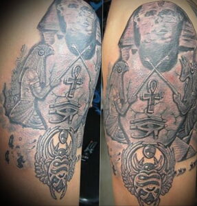 Пример рисунка татуировки Сфинкс 14.12.2020 №161 -sphinx tattoo-tattoo-photo.ru