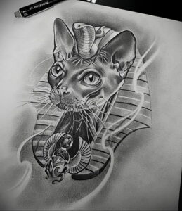 Пример рисунка татуировки Сфинкс 14.12.2020 №180 -sphinx tattoo-tattoo-photo.ru