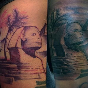 Пример рисунка татуировки Сфинкс 14.12.2020 №194 -sphinx tattoo-tattoo-photo.ru