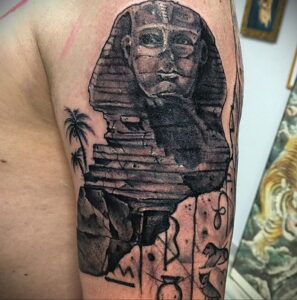 Пример рисунка татуировки Сфинкс 14.12.2020 №219 -sphinx tattoo-tattoo-photo.ru