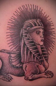 Пример рисунка татуировки Сфинкс 14.12.2020 №246 -sphinx tattoo-tattoo-photo.ru