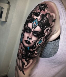 Фото рисунка тату НА ТЕМУ ВЕДЬМ 28.01.2021 №0025 - witch tattoo - tattoo-photo.ru