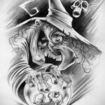 Фото эскиза для тату ведьма 28.01.2021 №0062 - witch tattoo sketch - tattoo-photo.ru