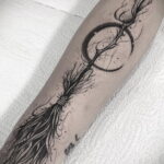 Фото тату метла ведьмы 28.01.2021 №0026 - tattoo witch broom - tattoo-photo.ru