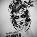 Фото эскиза для тату ведьма 28.01.2021 №0007 - witch tattoo sketch - tattoo-photo.ru