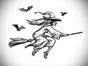 Фото эскиза для тату ведьма 28.01.2021 №0061 - witch tattoo sketch - tattoo-photo.ru