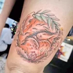 Фото пример рисунка тату белка 18,10,2021 - №0036 - squirrel tattoo - tattoo-photo.ru