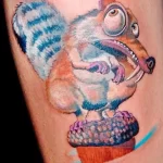 Фото пример рисунка тату белка 18,10,2021 - №0039 - squirrel tattoo - tattoo-photo.ru