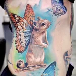 Фото пример рисунка тату белка 18,10,2021 - №0041 - squirrel tattoo - tattoo-photo.ru