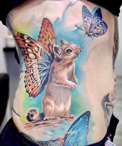 Фото пример рисунка тату белка 18,10,2021 - №0041 - squirrel tattoo - tattoo-photo.ru