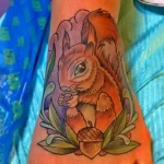 Фото пример рисунка тату белка 18,10,2021 - №0058 - squirrel tattoo - tattoo-photo.ru