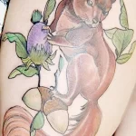 Фото пример рисунка тату белка 18,10,2021 - №0067 - squirrel tattoo - tattoo-photo.ru