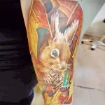 Фото пример рисунка тату белка 18,10,2021 - №0068 - squirrel tattoo - tattoo-photo.ru