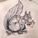 Фото пример рисунка тату белка 18,10,2021 - №0074 - squirrel tattoo - tattoo-photo.ru