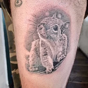 Фото пример рисунка тату белка 18,10,2021 - №0077 - squirrel tattoo - tattoo-photo.ru