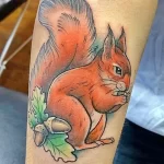 Фото пример рисунка тату белка 18,10,2021 - №0089 - squirrel tattoo - tattoo-photo.ru