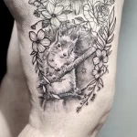 Фото пример рисунка тату белка 18,10,2021 - №0129 - squirrel tattoo - tattoo-photo.ru