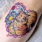Фото пример рисунка тату белка 18,10,2021 - №0146 - squirrel tattoo - tattoo-photo.ru