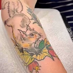 Фото пример рисунка тату белка 18,10,2021 - №0156 - squirrel tattoo - tattoo-photo.ru