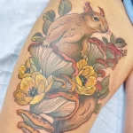 Фото пример рисунка тату белка 18,10,2021 - №0165 - squirrel tattoo - tattoo-photo.ru