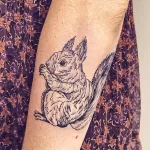 Фото пример рисунка тату белка 18,10,2021 - №0190 - squirrel tattoo - tattoo-photo.ru