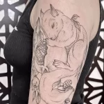 Фото пример рисунка тату белка 18,10,2021 - №0207 - squirrel tattoo - tattoo-photo.ru