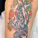 Фото пример рисунка тату белка 18,10,2021 - №0212 - squirrel tattoo - tattoo-photo.ru