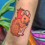 Фото пример рисунка тату белка 18,10,2021 - №0237 - squirrel tattoo - tattoo-photo.ru