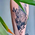 Фото пример рисунка тату белка 18,10,2021 - №0246 - squirrel tattoo - tattoo-photo.ru