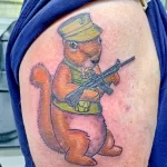 Фото пример рисунка тату белка 18,10,2021 - №0252 - squirrel tattoo - tattoo-photo.ru