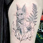 Фото пример рисунка тату белка 18,10,2021 - №0294 - squirrel tattoo - tattoo-photo.ru