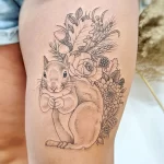 Фото пример рисунка тату белка 18,10,2021 - №0301 - squirrel tattoo - tattoo-photo.ru