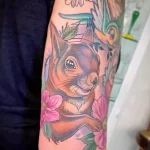 Фото пример рисунка тату белка 18,10,2021 - №0359 - squirrel tattoo - tattoo-photo.ru