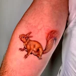 Фото пример рисунка тату белка 18,10,2021 - №0364 - squirrel tattoo - tattoo-photo.ru