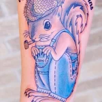 Фото пример рисунка тату белка 18,10,2021 - №0386 - squirrel tattoo - tattoo-photo.ru