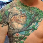 Фото пример рисунка тату белка 18,10,2021 - №0470 - squirrel tattoo - tattoo-photo.ru