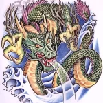 Эскизы тату дракон 28,10,2021 - №0017 - dragon tattoo sketch - tattoo-photo.ru