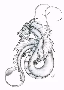 Эскизы тату дракон 28,10,2021 - №0023 - dragon tattoo sketch - tattoo-photo.ru