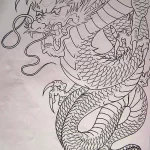 Эскизы тату дракон 28,10,2021 - №0024 - dragon tattoo sketch - tattoo-photo.ru